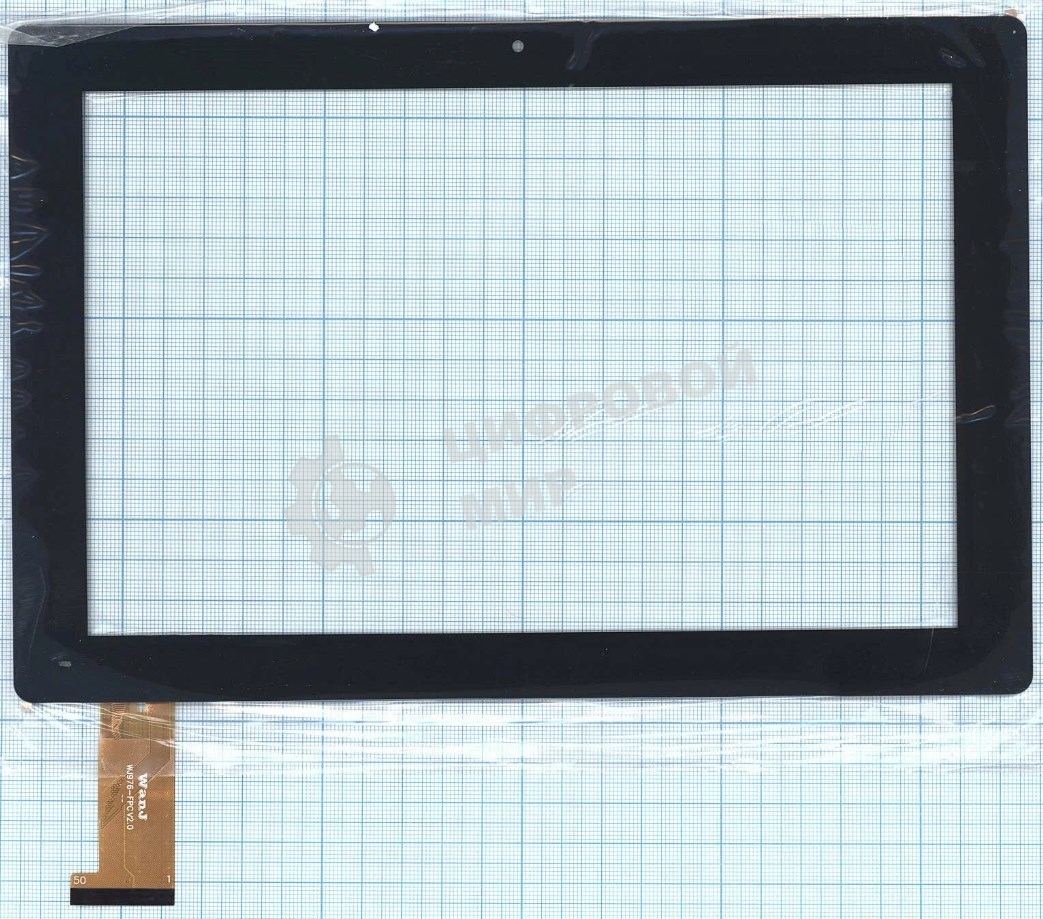Сенсорное стекло (тачскрин) WJ916-FPC-V1.0, черное