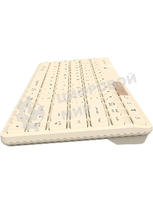 Клавиатура беспроводная A4Tech Fstyler FBK26C AS, USB, Bluetooth/Радиоканал, бежевый