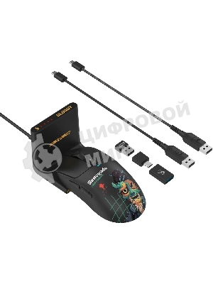 Мышь беспроводная/проводная A4Tech Bloody R72 Ultra Duo черный/рисунок, 20000 dpi, радиоканал, USB, кнопки - 7