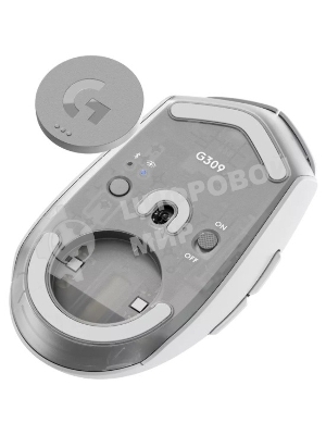 Мышь беспроводная Logitech G309 Lightspeed белый, 25600 dpi, радиоканал, Bluetooth, USB, кнопки - 6