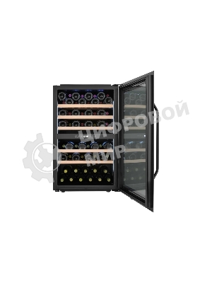 Винный шкаф встраиваемый ZÜGEL ZCWI570DB черный, 145 л, 2 отсека, 57 бут.