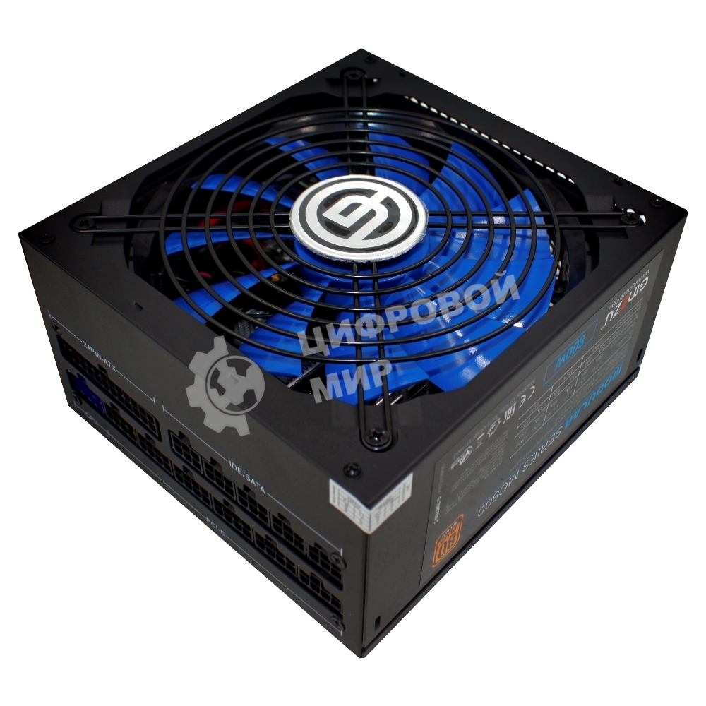 Блок питания Ginzzu MC800 14CM 80+Bronze белый