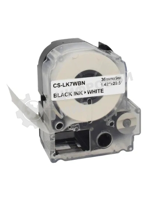Картридж ленточный Cactus CS-LK7WBN черный шрифт, белый фон (36 мм, 9 м) для Epson LW1000P/Z700/Z900