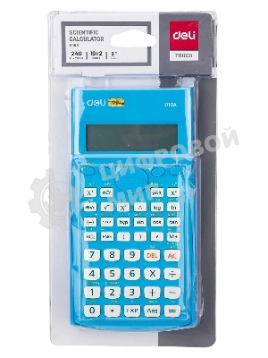 Калькулятор научный Deli E1710A/BLU синий 10+2-разр.