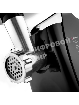 Мясорубка электрическая BRAYER BR1606 черный, 1800 Вт, 2.0 кг/мин, реверс, защита от перегрузки, насадки - 5