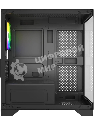 Компьютерный корпус Accord ACC-350-02B черный без БП mATX 1x120мм 1xUSB 2.0 1xUSB 3.0 1xUSB3.1 audio
