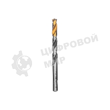 Сверло спиральное по металлу Denzel 10 x 133мм, Р6М5, Golden Tip, многогранная заточка