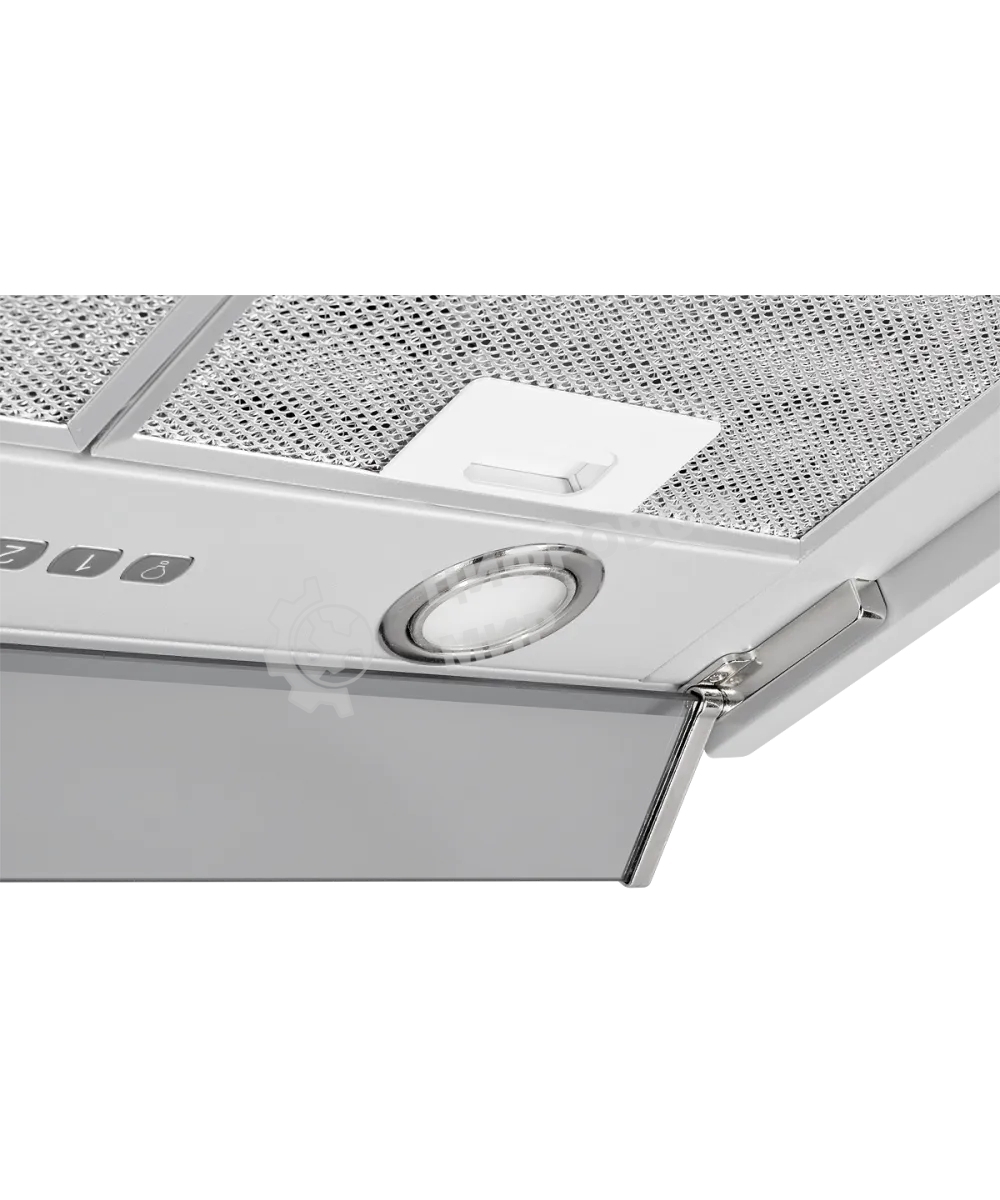 Вытяжка встраиваемая Kuppersberg Francesca 60, ширина 60 см, отвод/рециркуляция, 850 м3/час, электронное кнопочное управление, 3 скорости, светодиодное освещение 2х3,5 Вт, металлический жироулавливающий фильтр, 62 дБ, стальной