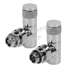 Набор дизайн-вентилей, PIANO, угловой (хром) 1/2