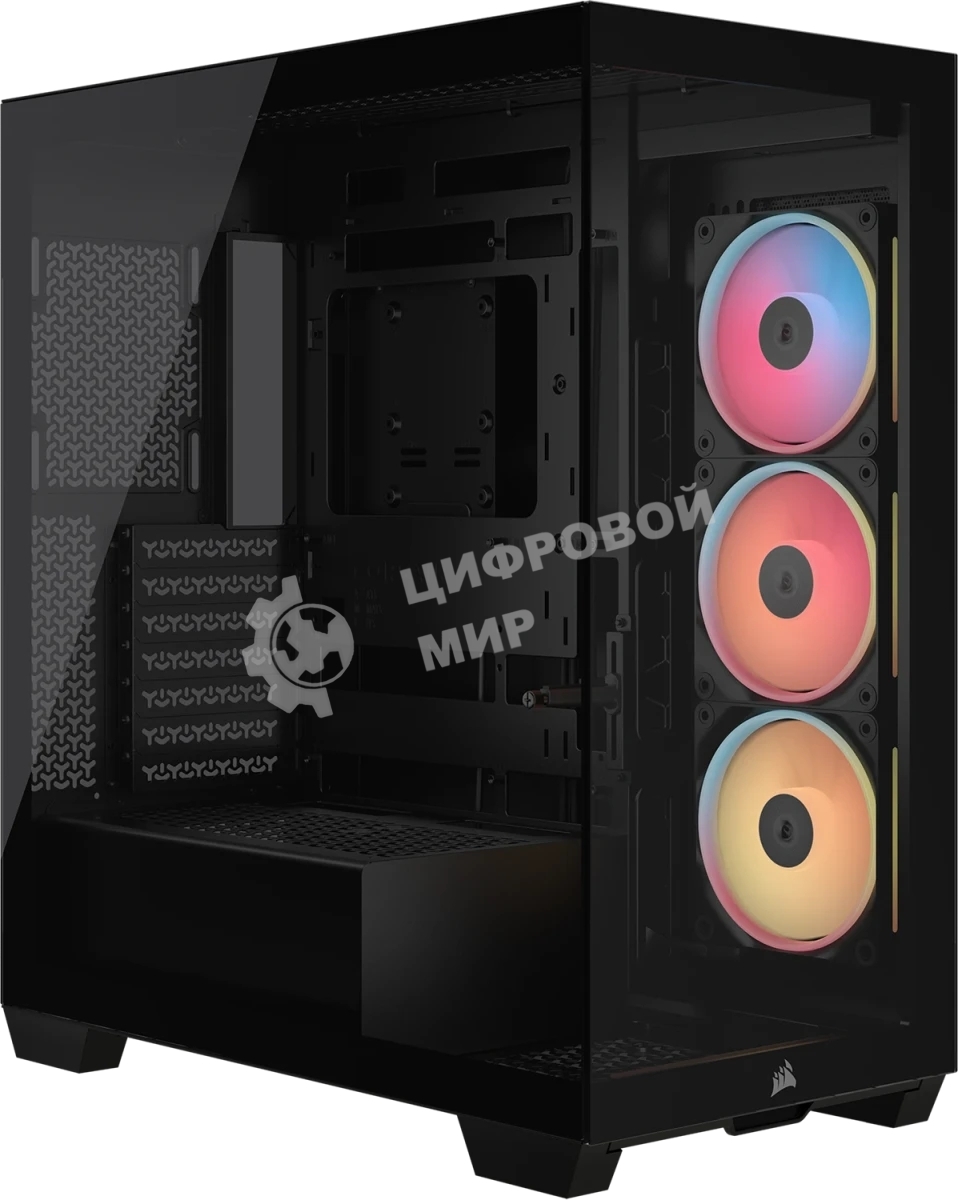 Корпус Corsair iCUE Link 3500X LX-R RGB Black, Midi-Tower, чёрный, 3 x 120 мм