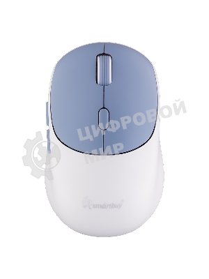 Комплект клавиатура+мышь Smartbuy 107AG беспроводной, USB, 1200 DPI, бело-голубой