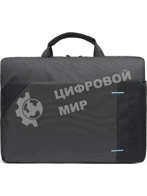 Сумка для ноутбука Сумка Continent CC-205Gb,(нейлон, серый, с голубой отстрочкой, 15,6'')