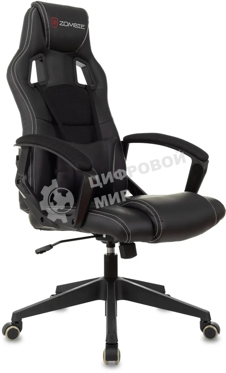 Кресло Zombie Arena черный, экокожа, 120 кг, механизм качания