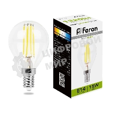 Лампа светодиодная Feron LB-515 филаментная 15Вт Е14 белый шар