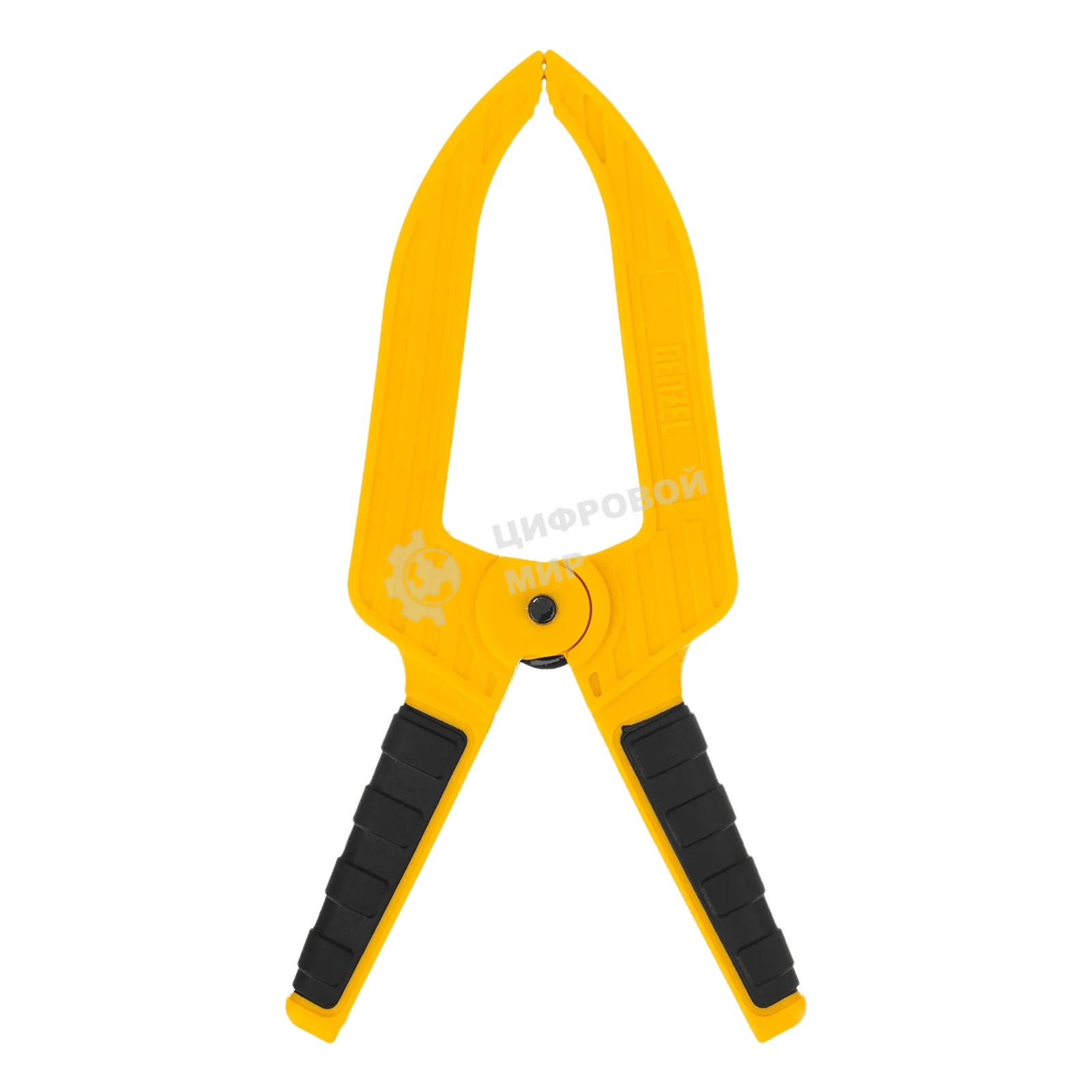 Струбцина клещеобразная Denzel удлиненная 50 х 80 мм двухкомпонентные рукоятки