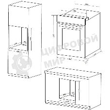 Шкаф духовой электрический Maunfeld EOEC516B2, встраиваемый