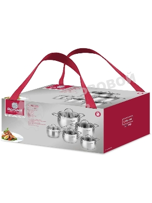 Набор посуды 10 предметов Rondell Admiring RDS-1610 (кастрюли с/кр 18 см, 20 см, 22 см, 24 см, ковш с/кр 16 см)