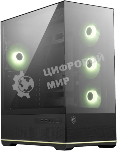 Компьютерный корпус MSI MAG Pano 110R PZ черный без БП ATX 6x120мм 7x140мм 2xUSB 3.0 1xUSB3.1 audio AirDuct bott PSU
