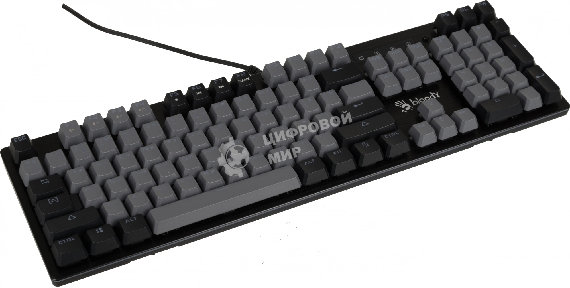 Клавиатура проводная A4Tech Bloody B828N USB черный/серый