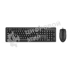 Комплект клавиатура+мышь A4Tech KK-3330 проводной, USB, 1200 DPI, чёрный