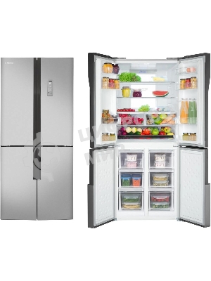 Холодильник Hansa FY418.3DFXC нержавеющая сталь трехкамерный 274/144л морозилка снизу