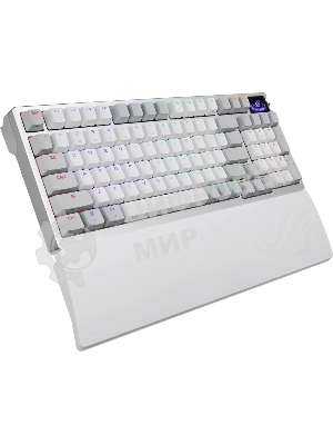 Клавиатура ASUS ROG Azoth 96 HE гибридная, USB Type-C, Bluetooth, радиоканал, белый