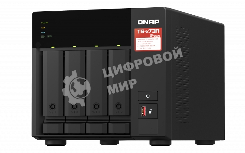 Сетевое хранилище NAS Qnap TS-473A-8G 4-bay Ryzen V1500B
