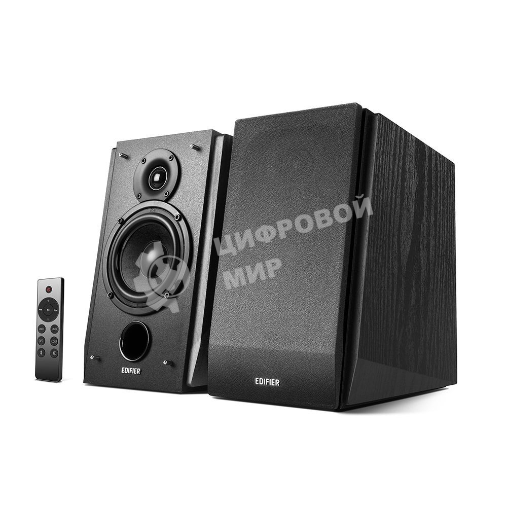 Колонки Edifier R1855DB Black Активные, 70W RMS, 60-20000Гц, дерево, пульт ДУ, Bluetooth 5.0,выход на сабвуфер,Opt/Coaxial,2 RCA
