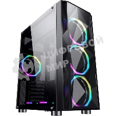 Компьютерный корпус Aerocool/Formula F-3401 (V1) черный без БП ATX 3x120мм 2xUSB 2.0 1xUSB 3.0 audio bott PSU