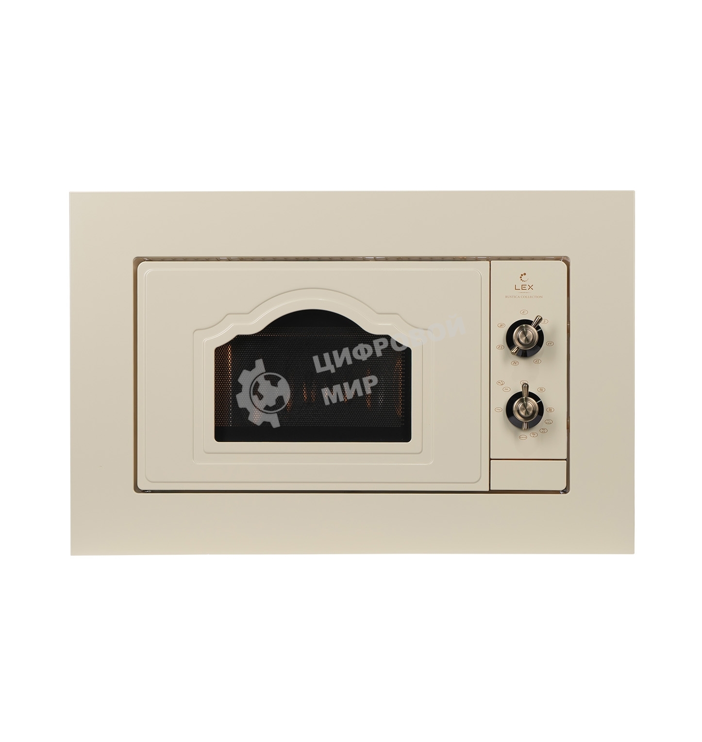 Встраиваемая микроволновая печь Lex BIMO 20.04 IV слоновая кость, 20 л, 700 Вт, переключатели - поворотный механизм