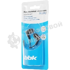 Проводные наушники BBK EP-1003S черный, вкладыши