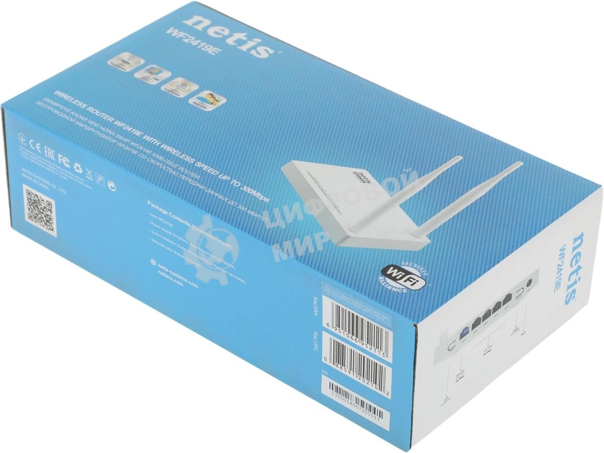 Роутер WRL Router Netis 300MBPS 10/100M 4P WF2419E