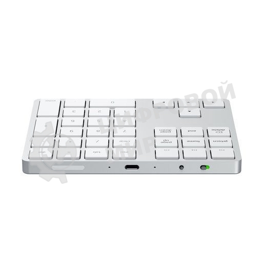 Беспроводной блок клавиатуры Satechi Aluminum Extended Keypad. Цвет серебряный. Satechi Aluminum Extended Keypad - Silver