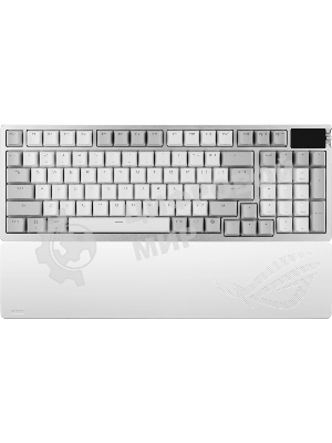 Клавиатура ASUS ROG Azoth 96 HE гибридная, USB Type-C, Bluetooth, радиоканал, белый