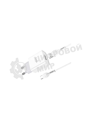 Блок питания (сетевой адаптер) HOCO C81A Asombroso single 1xUSB с кабелем Type-C, 2.1A, 10W, белый