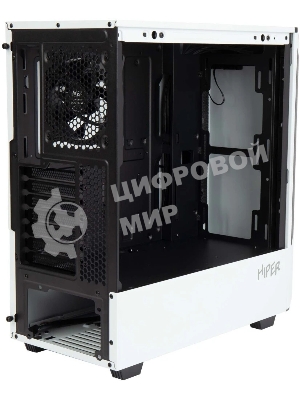 Компьютерный корпус Hiper PW81 белый без БП ATX 3x120мм 2xUSB2.0 2xUSB3.0 audio bott PSU