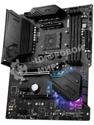 Материнская плата MSI MPG B550 GAMING PLUS, AM4, AMD B550, 4xDDR4, 6xSATA, 2xM.2, 1xPCI-E 4.0 x16, 1xPCI-E 3.0 x4, 2xPCI-E x1, 1xHDMI, 1xDP, 1x 1Gb LAN, 4xUSB-A 2.0, 2xUSB-A 3.2 Gen 1, 1xUSB-A 3.2 Gen 2, 1xUSB-C 3.2 Gen 2, 5x3.5 мм, 7.1, ATX