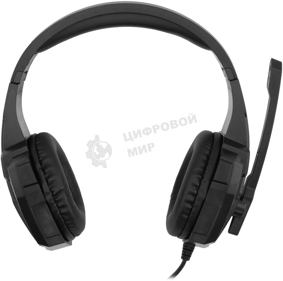 Гарнитура проводная с микрофоном Оклик HS-L355G черный 1.8м мониторные оголовье (1939807)