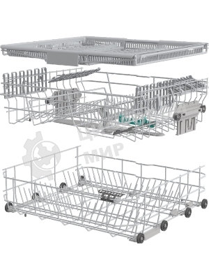 Встраиваемая посудомоечная машина Gorenje GS643D90X, серебристая с черным, 59.9 см, 16 компл., 46 дБ, класс A+++