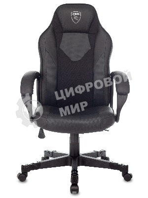 Кресло игровое Zombie GAME 17 черный, текстиль/эко.кожа, крестовина пластик