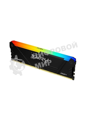 Оперативная память Kingston Fury Beast, DDR4, 16GB (1x16GB), 3200MHz, CL16, DIMM, радиатор, RGB, черный