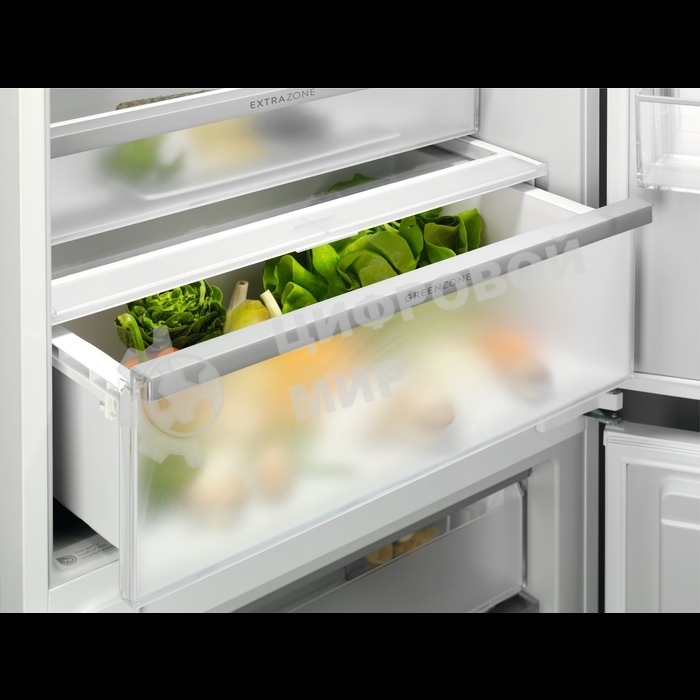 Встраиваемый холодильник Electrolux ENP7TD75S, комбинированный No Frost, Размеры ВxШxГ [мм]: 1884x696x549, сенсорное управление с символьным дисплеем, Динамическая система охлаждения в холодильной камере, система охлаждения в морозильной камере - No Frost