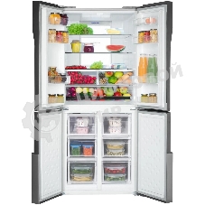 Холодильник Hansa FY418.3DFXC нержавеющая сталь трехкамерный 274/144л морозилка снизу