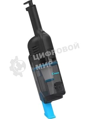 Пылесос вертикальный Candy CVC600B-C черный/голубой, питание от сети, 600 Вт, уборка сухая, пылесборник 0.8 л