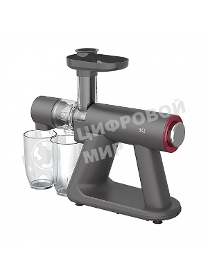 Соковыжималка BQ J2002 серый, шнековая горизонтальная, 150 Вт, 500 мл, электронное, реверс