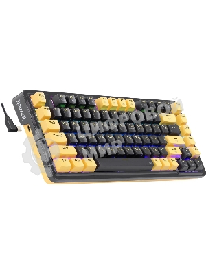 Клавиатура проводная Redragon Elf, USB, черный/фиолетовый