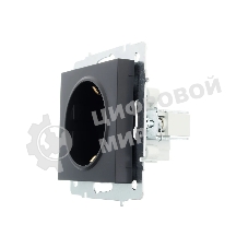 Розетка 1-м СП Vesna с заземл. ПБТ механизм черный бархат LEZARD 742-4288-122B