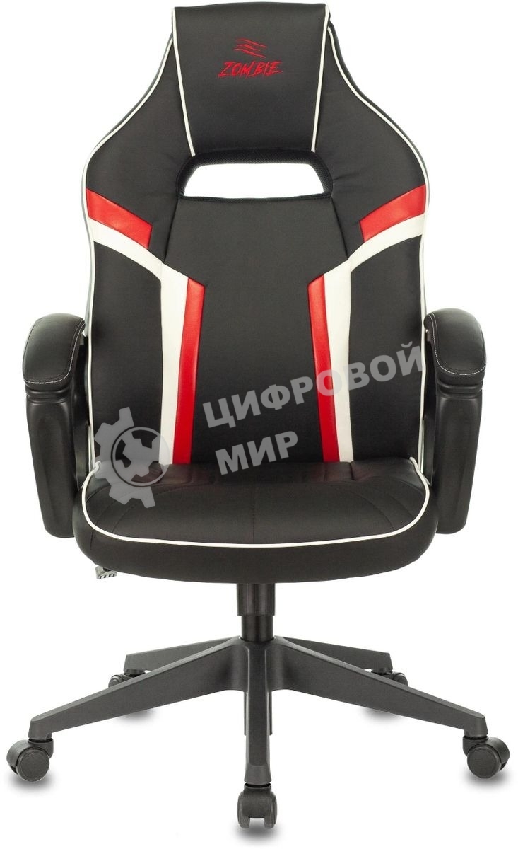Кресло игровое Zombie Z3 черный/красный, искусственная кожа, крестовина пластик
