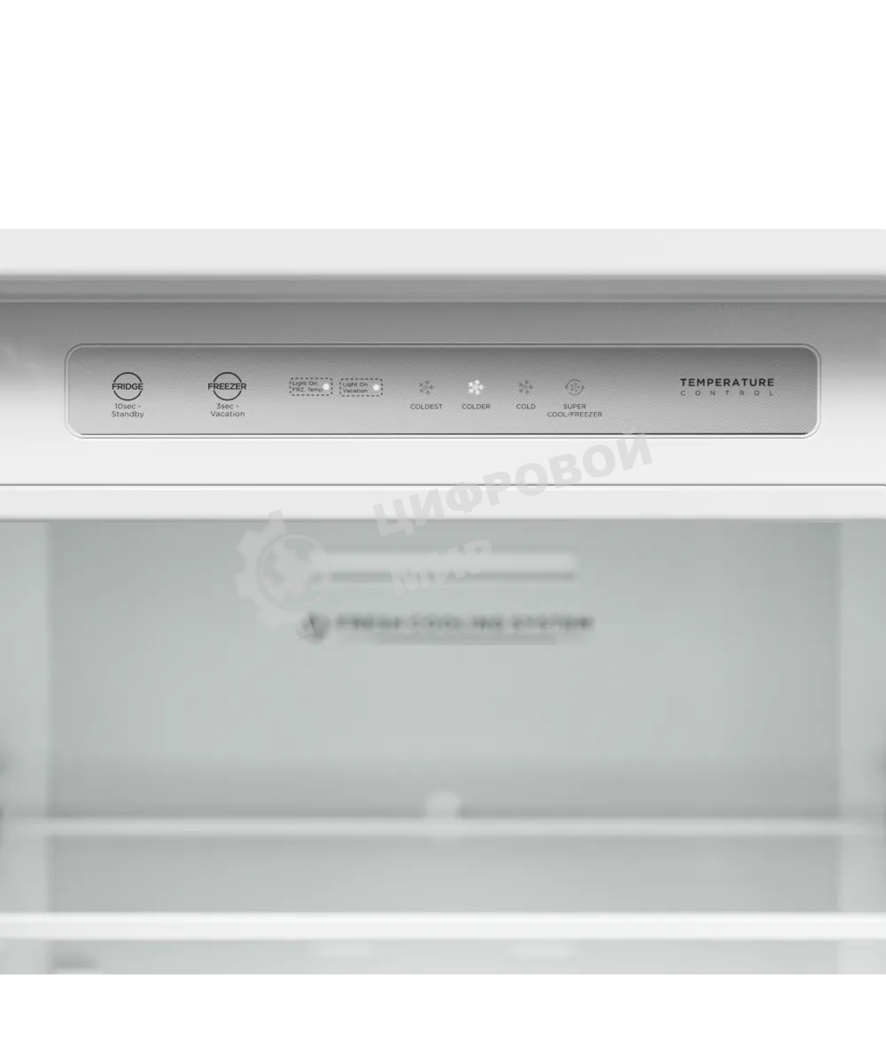 Встраиваемый холодильник Kuppersberg RBN 1761, High-Tech, ВхШхГ 178.5х54х55 см, объем 274 л, инверторный компрессор, электронное управление, скользящее крепление фасада, No Frost, LED освещение, супер заморозка, энергоэффективность А++