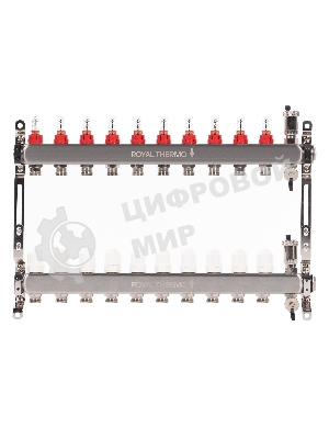 Коллектор Royal Thermo нерж. в сборе с расходомерами 1